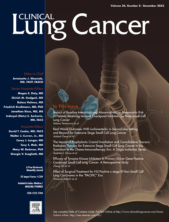 Go to journal home page - Clinical Lung Cancer